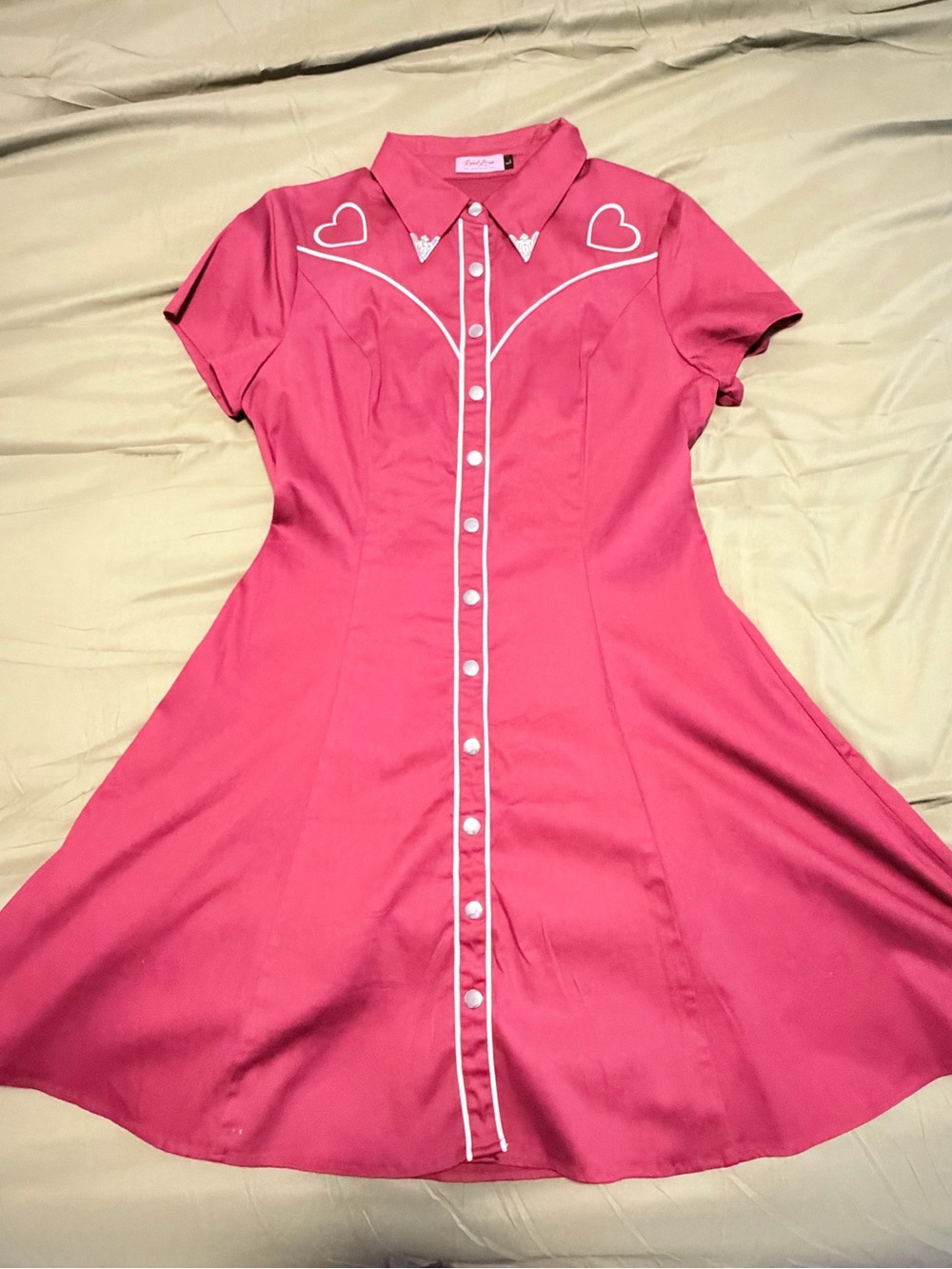Rebel Love Outlaw Western Fringe Dress Red Size L NWOT
